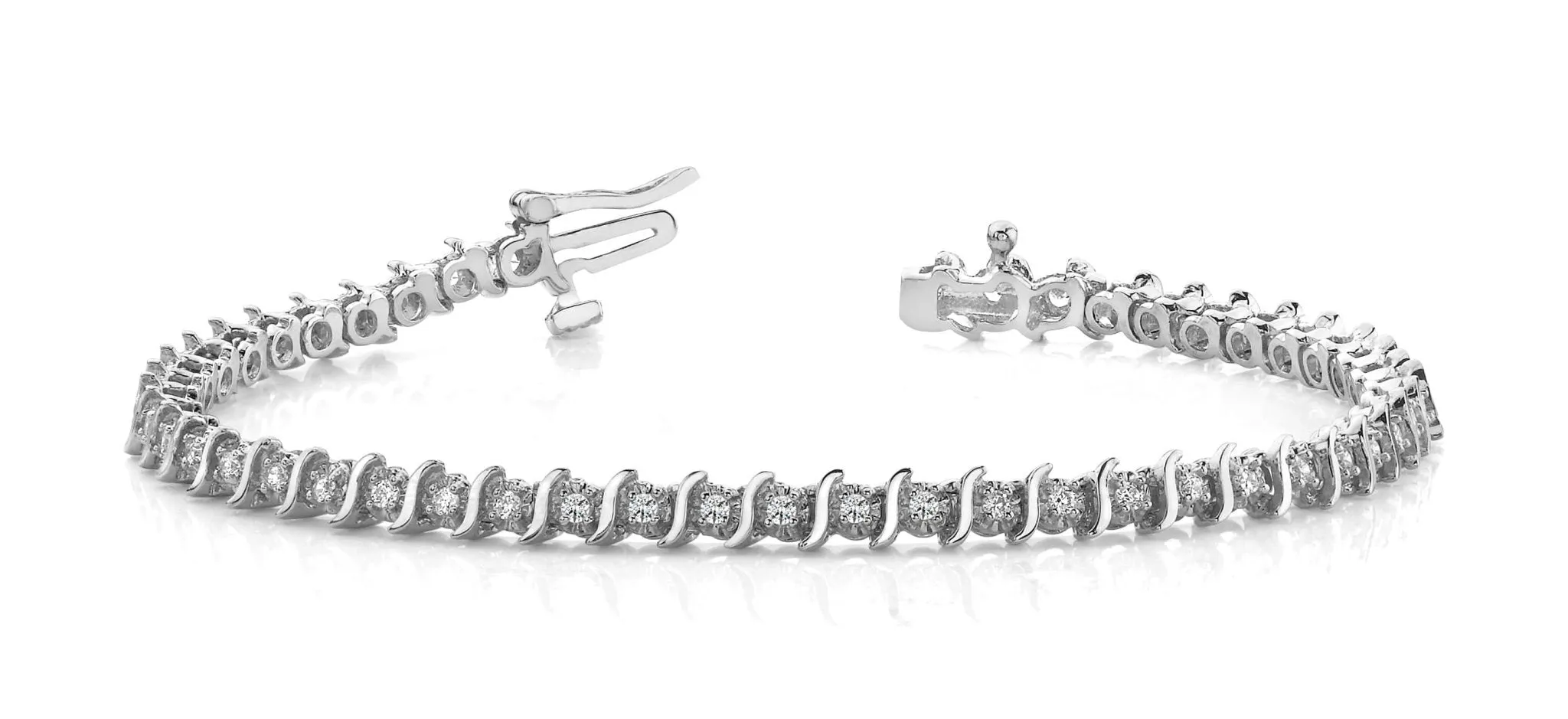 Classic Illusion S Lab-Grown Diamond Tennis Bracelet with 0.54 ct.(finished) 1.0mm