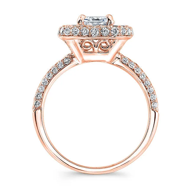 Classic Style Halo Diamond Engagement Ring