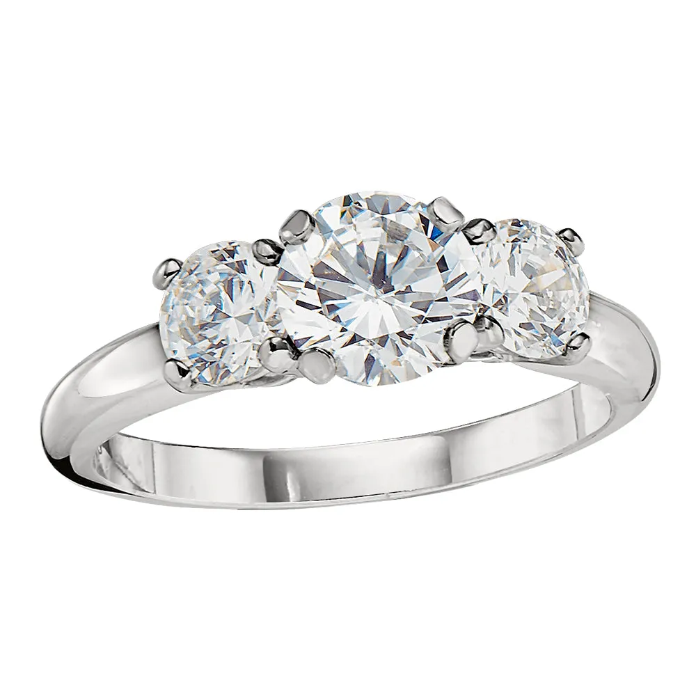 Classic Three Stone Engagement Rings