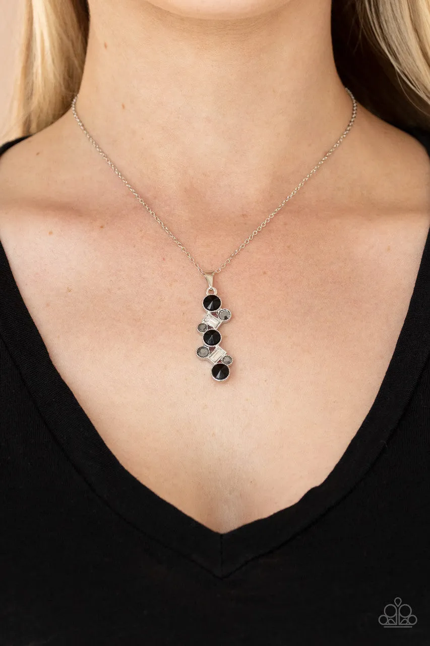 Classically Clustered Black Paparazzi Necklace