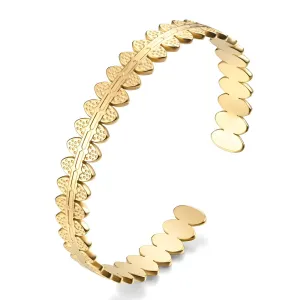 Cluster Petal Open Cuff – 18K Gold
