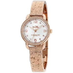 Coach Delancey Silver Dial Rose Gold-Tone Ladies Watch 14502355