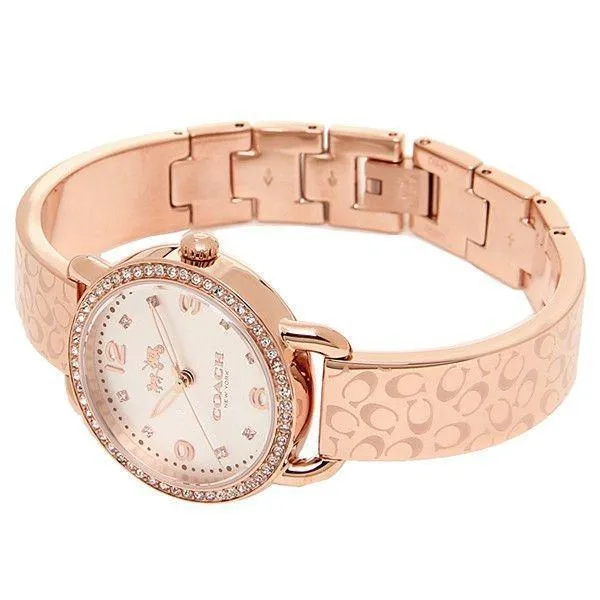 Coach Delancey Silver Dial Rose Gold-Tone Ladies Watch 14502355