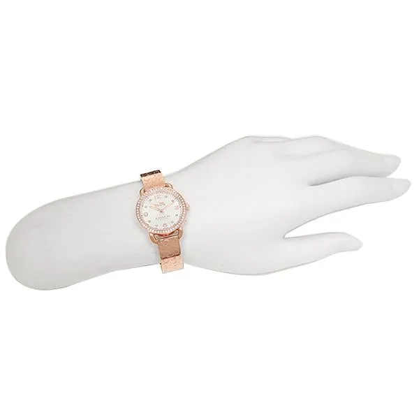 Coach Delancey Silver Dial Rose Gold-Tone Ladies Watch 14502355