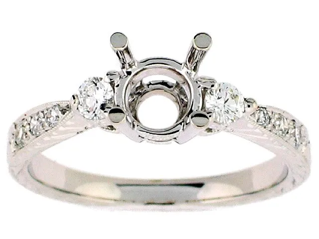 COAST 18K WHITE GOLD 0.29CT VS/G DIAMOND ENGAGEMENT RING MOUNTING