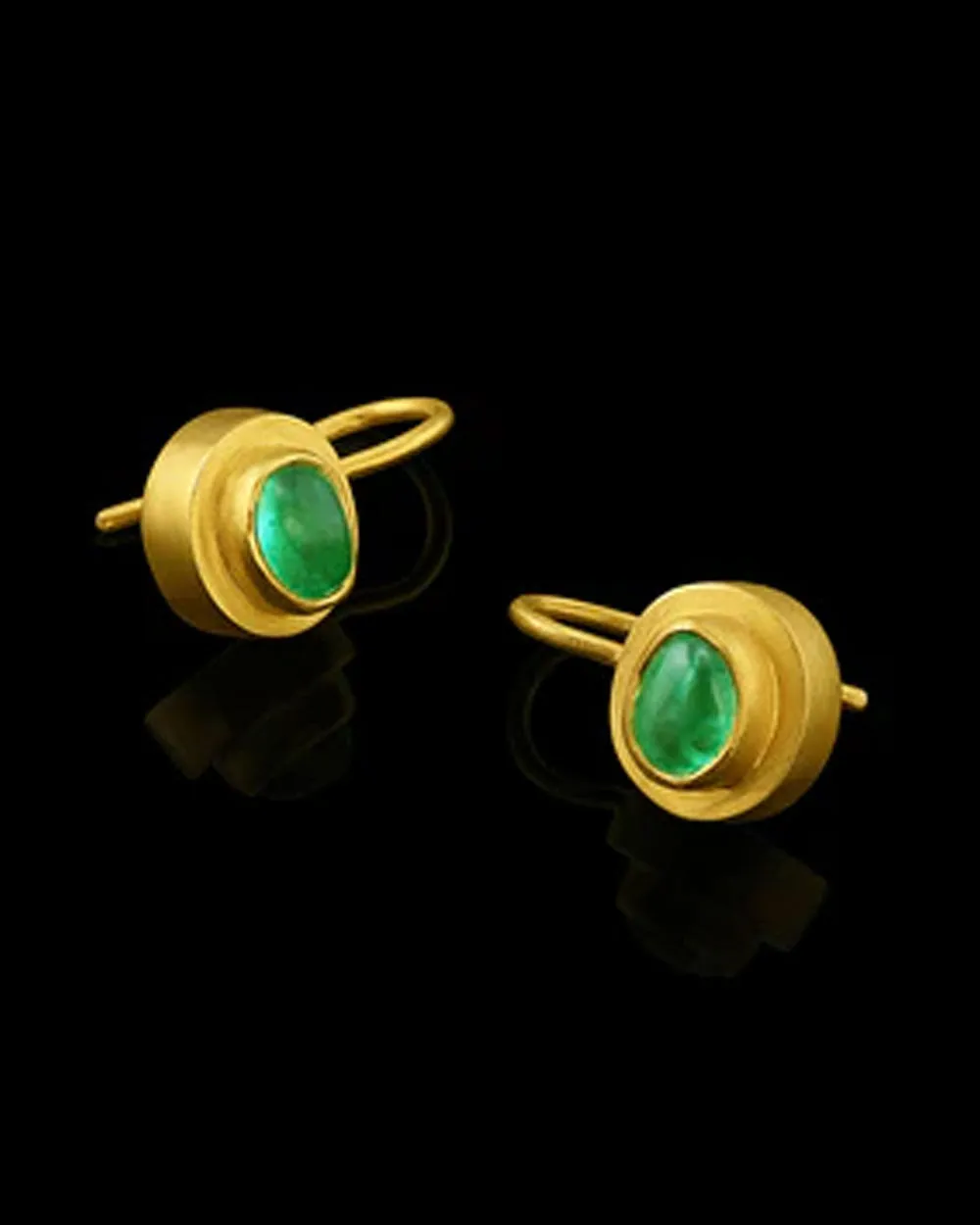 Colombian Emerald Frame Drop Earrings