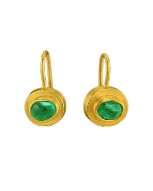 Colombian Emerald Frame Drop Earrings