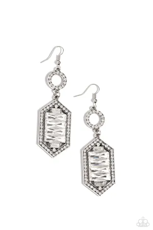 Combustible Craving White Earrings Paparazzi