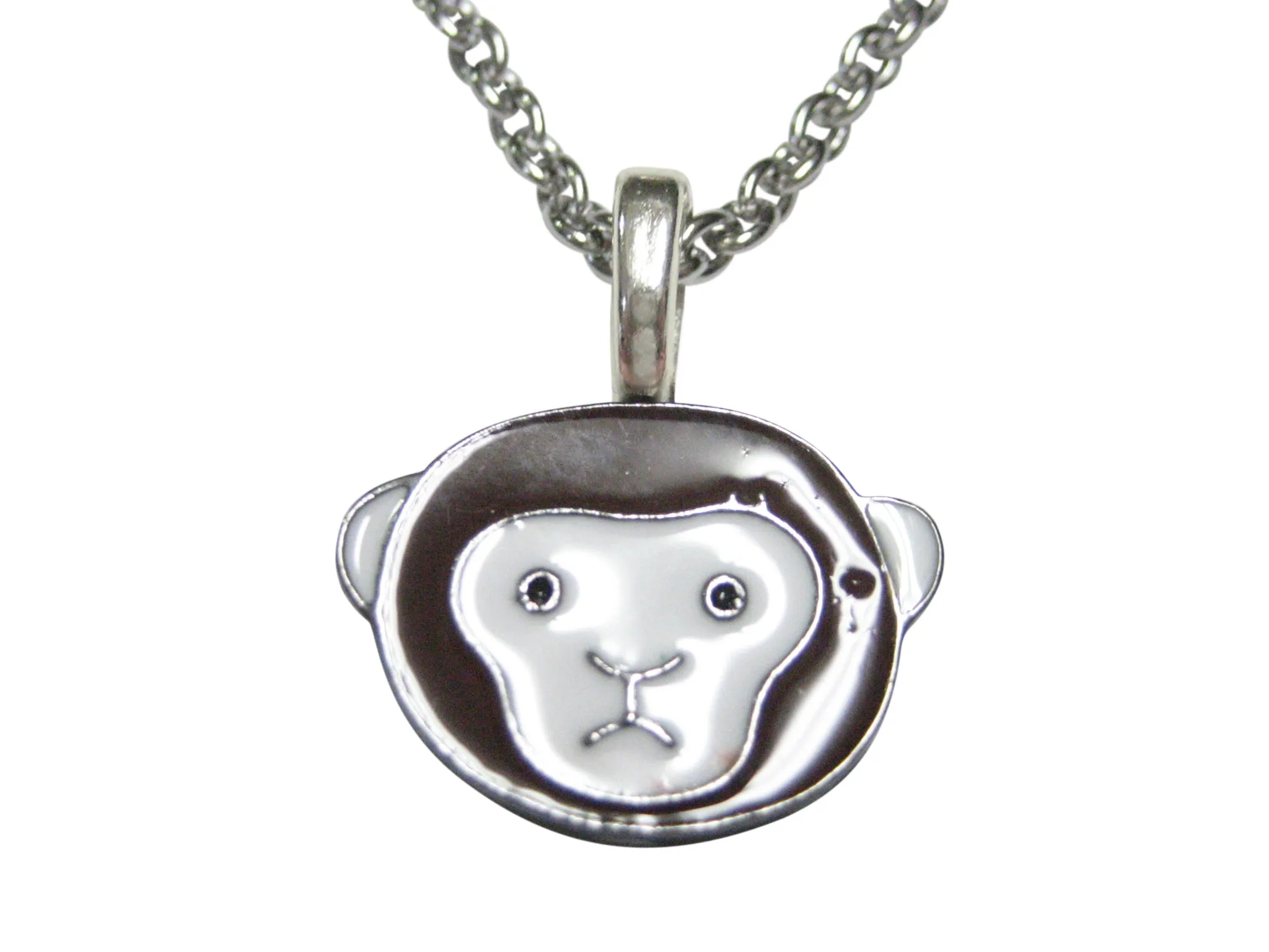 Confused Monkey Pendant Necklace