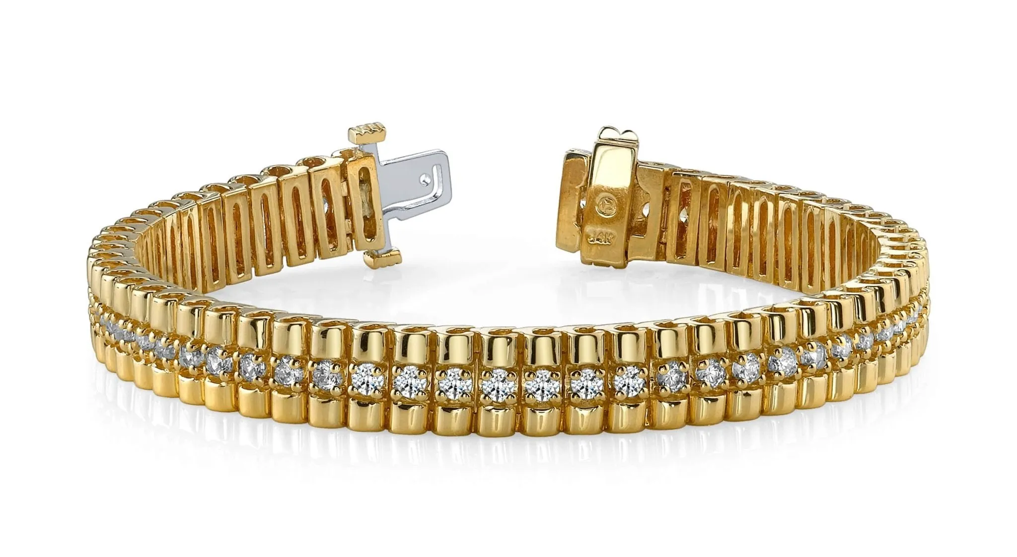 Continuous Strand Diamond Bracelet with 5.70 ct.(finished) 3.5mm