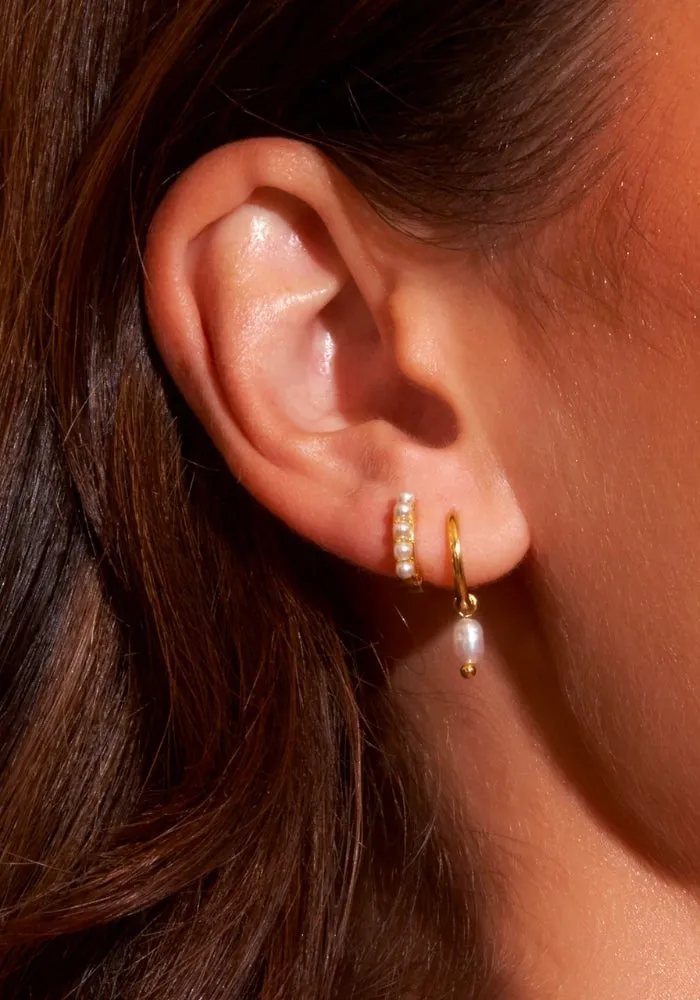 Cordelia Gold Pearl Earrings
