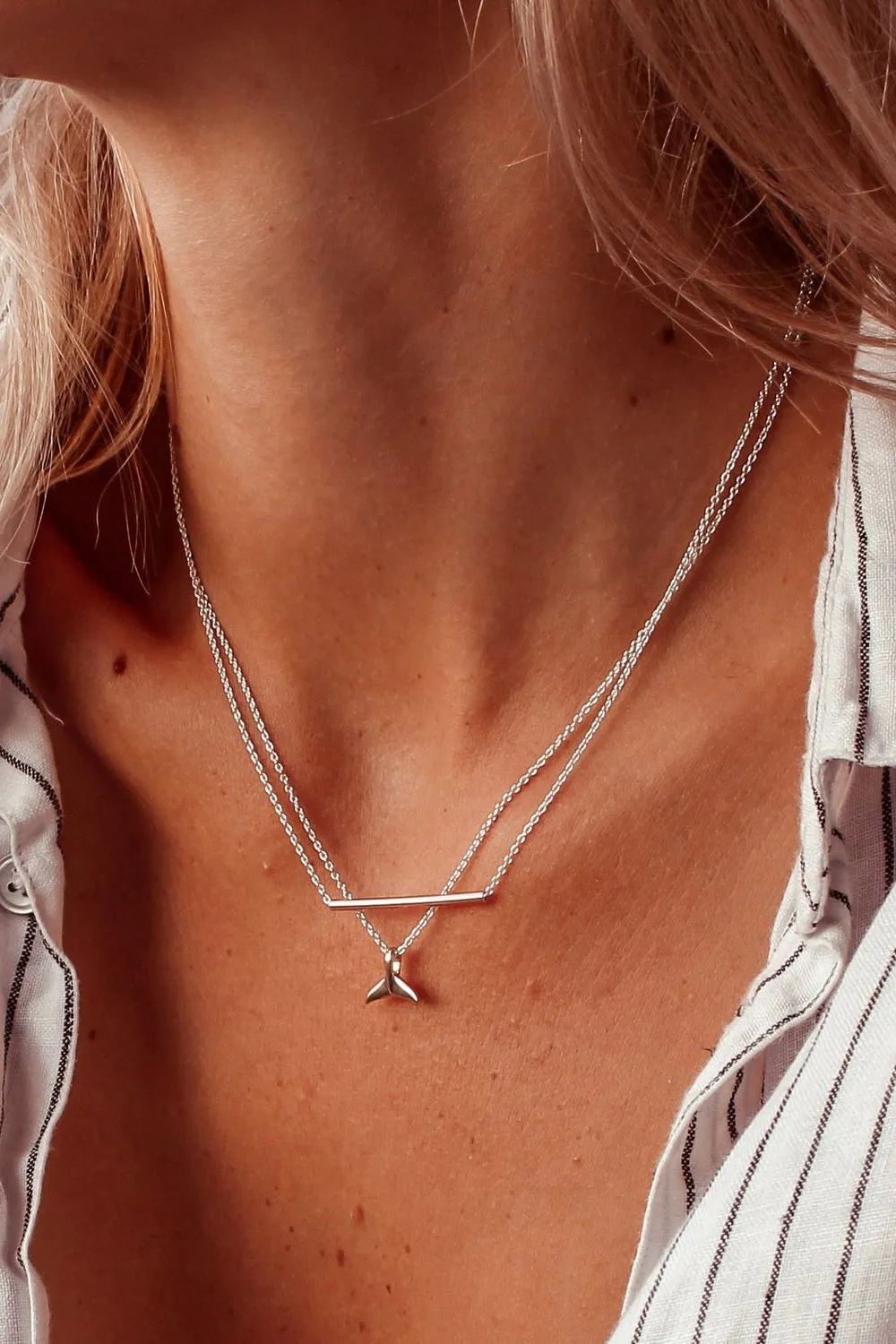 Courage Bar EOL Sterling Silver Necklace