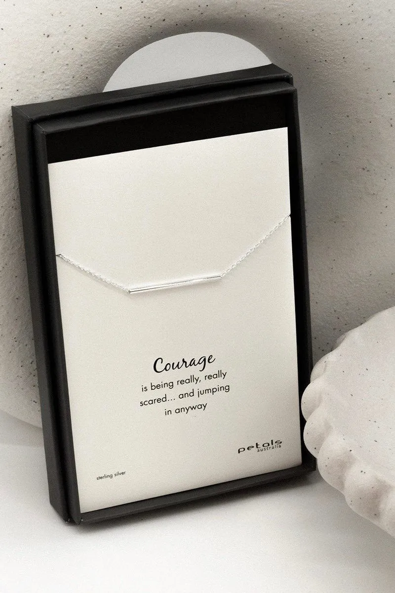 Courage Bar EOL Sterling Silver Necklace