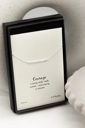 Courage Bar EOL Sterling Silver Necklace