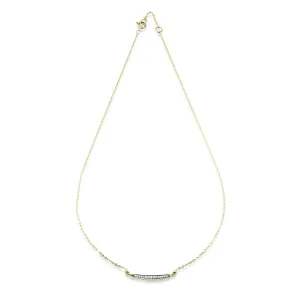 Crescent Pavé Necklace Medium - 18K Gold Vermeil   CZ Blanc