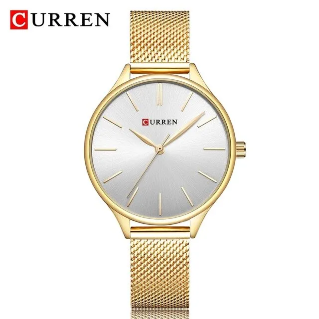 CURREN Fashion Rose Gold Women Watch Minimalism Elegant Luxury Lady Watches Waterproof Dress Wristwatch For Female Reloj Mujer