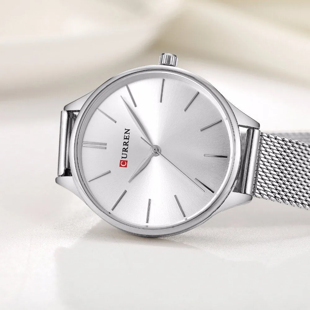 CURREN Fashion Rose Gold Women Watch Minimalism Elegant Luxury Lady Watches Waterproof Dress Wristwatch For Female Reloj Mujer