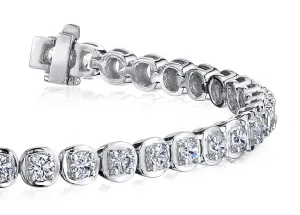 Cushion Inspired Round Lab-Grown Diamond Bracelet with 5.04 ct.(finished) 3.3mm