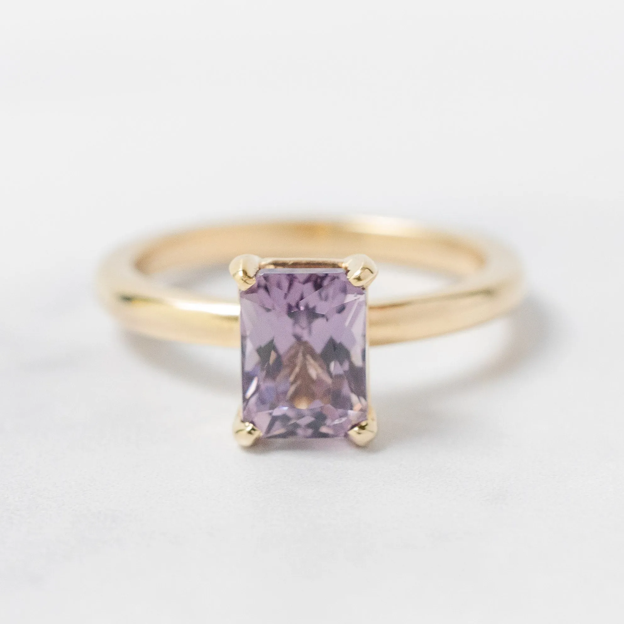 Cypress Ring - Purple Spinel in 14k Yellow Gold