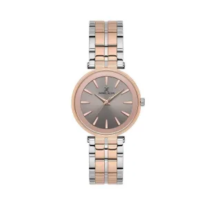 Daniel Klein Ladies 3 Hands Two-Tone Rose Gold Watch