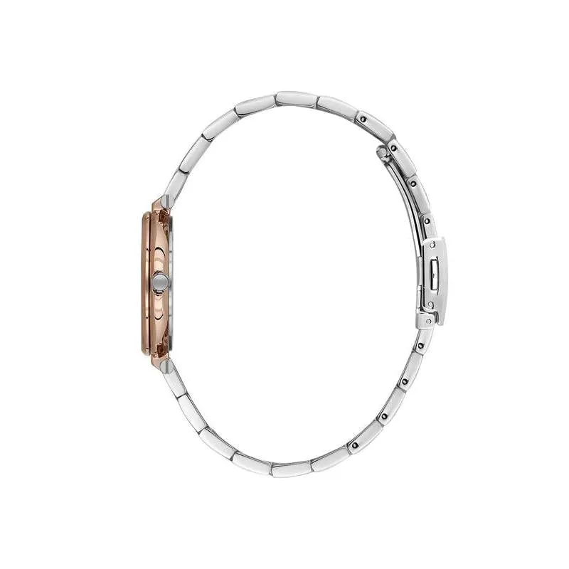 Daniel Klein Ladies 3 Hands Two-Tone Rose Gold Watch