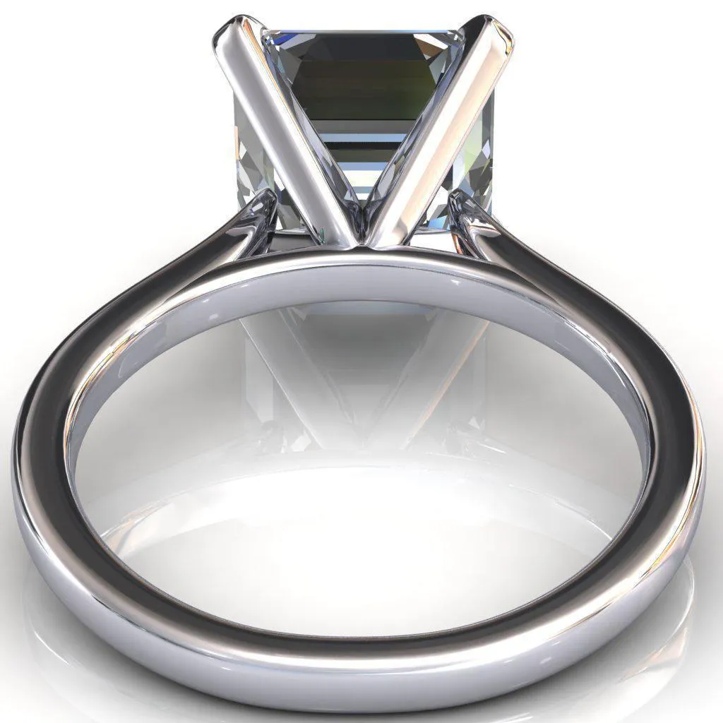 Darci Asscher Moissanite 4 Prong Cathedral Solitaire Engagement Ring