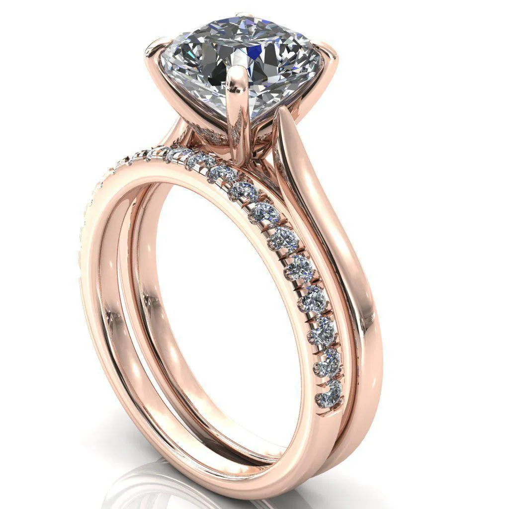 Darci Asscher Moissanite 4 Prong Cathedral Solitaire Engagement Ring