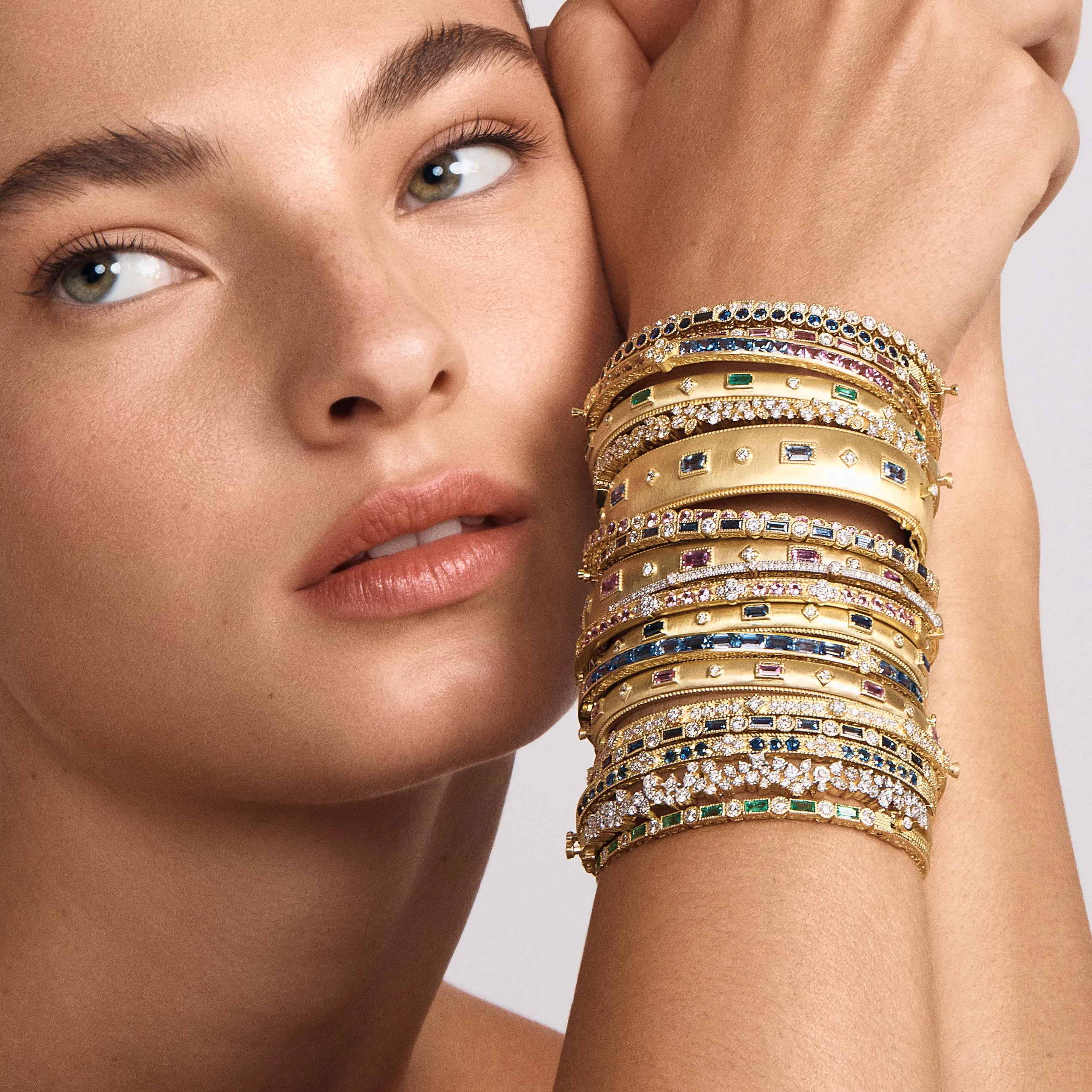 Diamond 3 Cluster Bangle