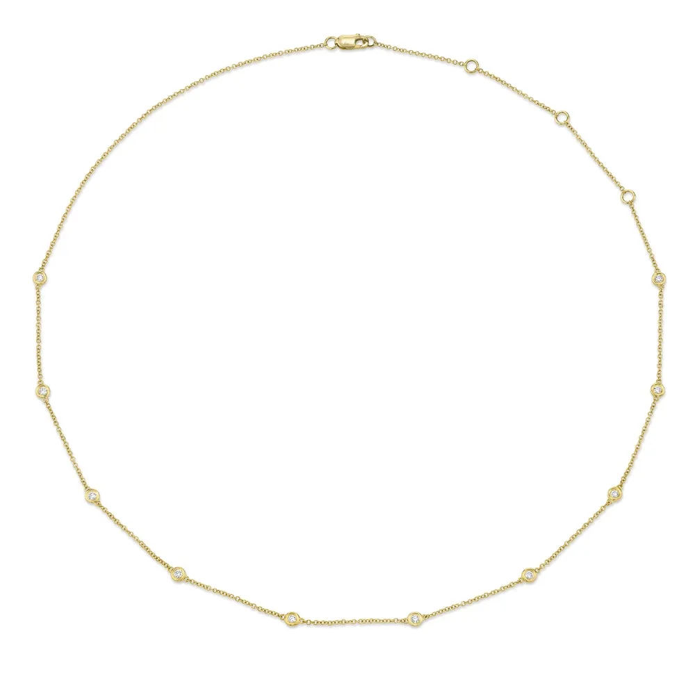Diamond Bezel Necklace (Mini)