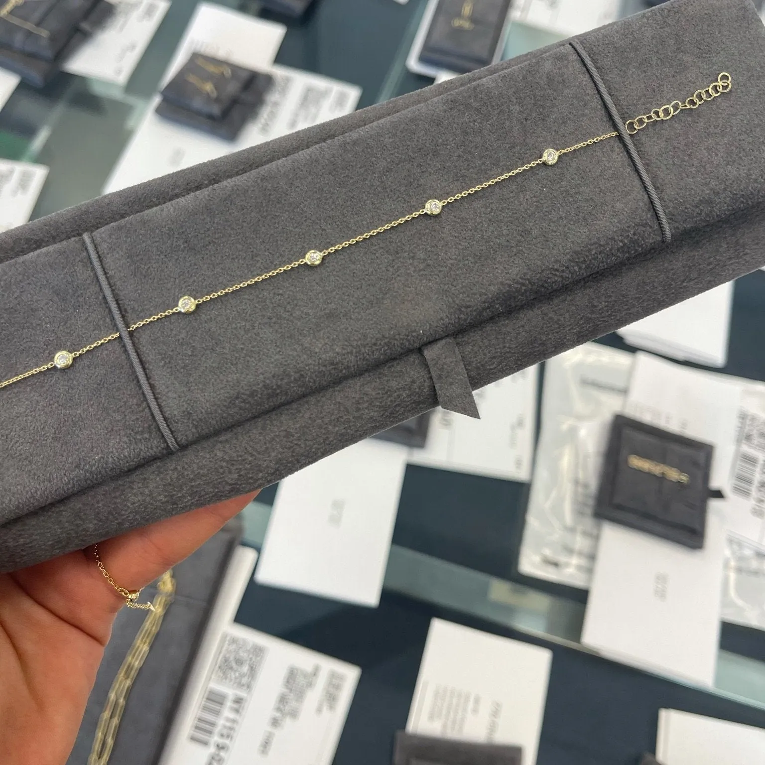 Diamond By The Yard Bezel Accent Bracelet