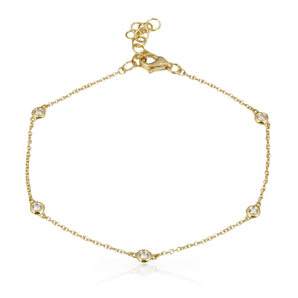 Diamond By The Yard Bezel Accent Bracelet