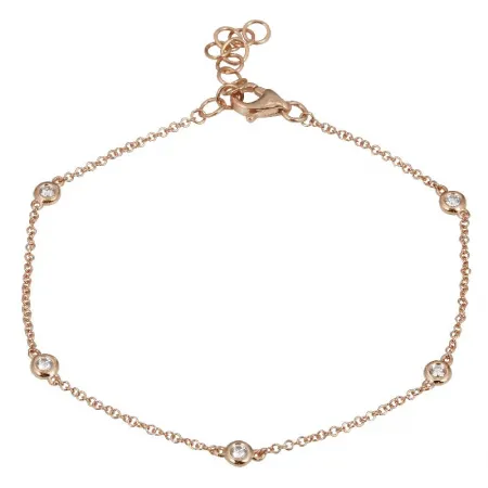 Diamond By The Yard Bezel Accent Bracelet