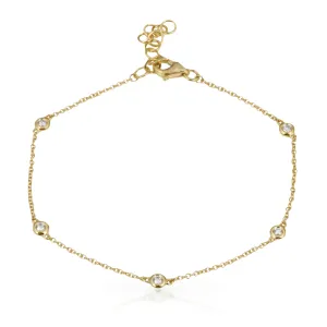 Diamond By The Yard Bezel Accent Bracelet