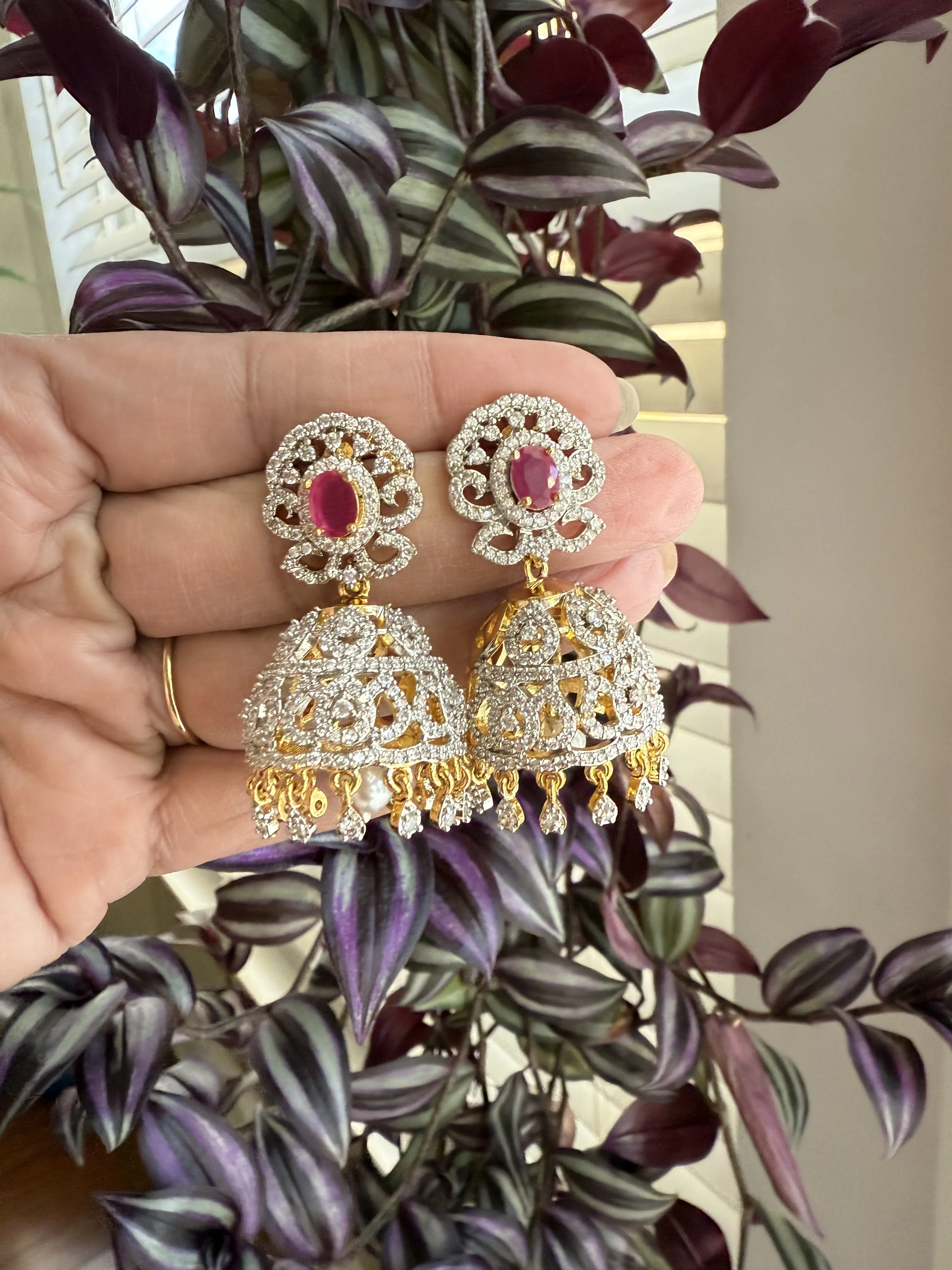 Diamond Finish CZ Earrings