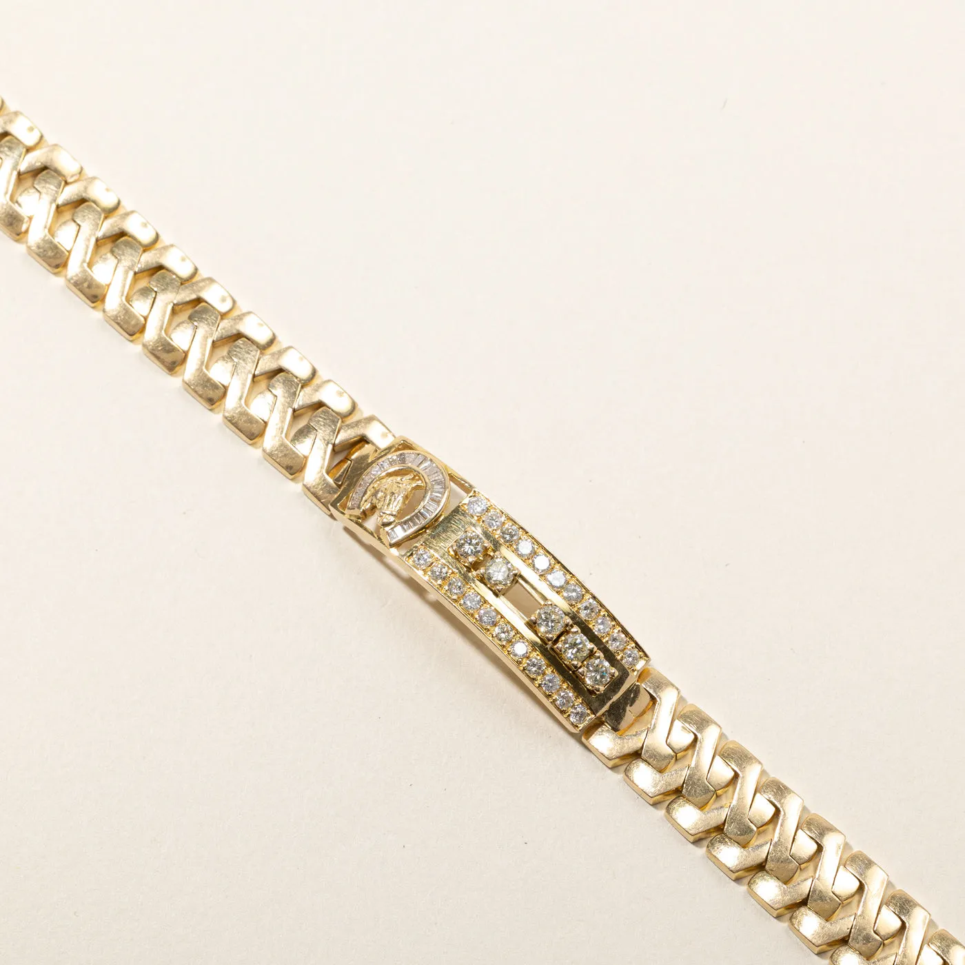 Diamond Horseshoe Chain Bracelet | 2.06ctw | 8"|