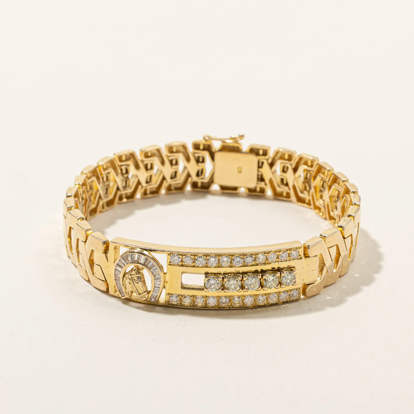 Diamond Horseshoe Chain Bracelet | 2.06ctw | 8"|