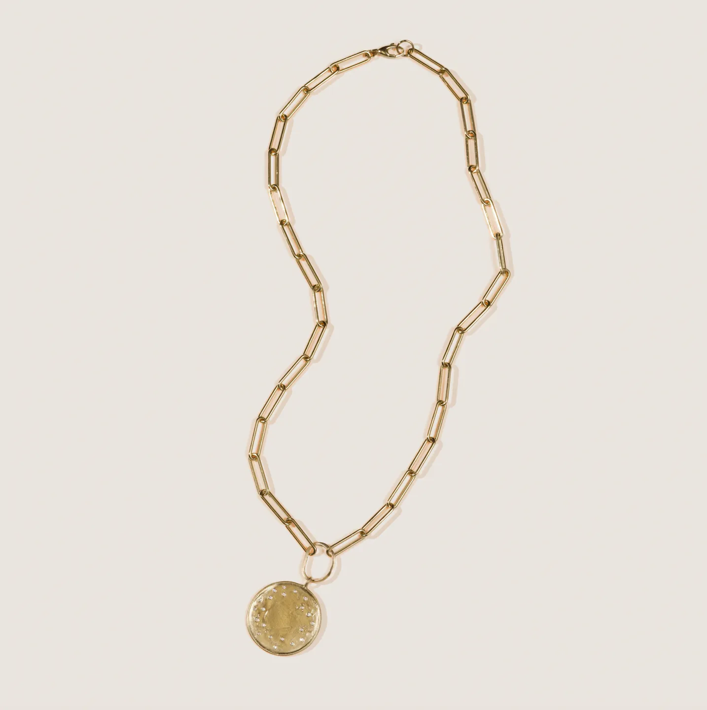 Diamond Medallion Necklace Large
