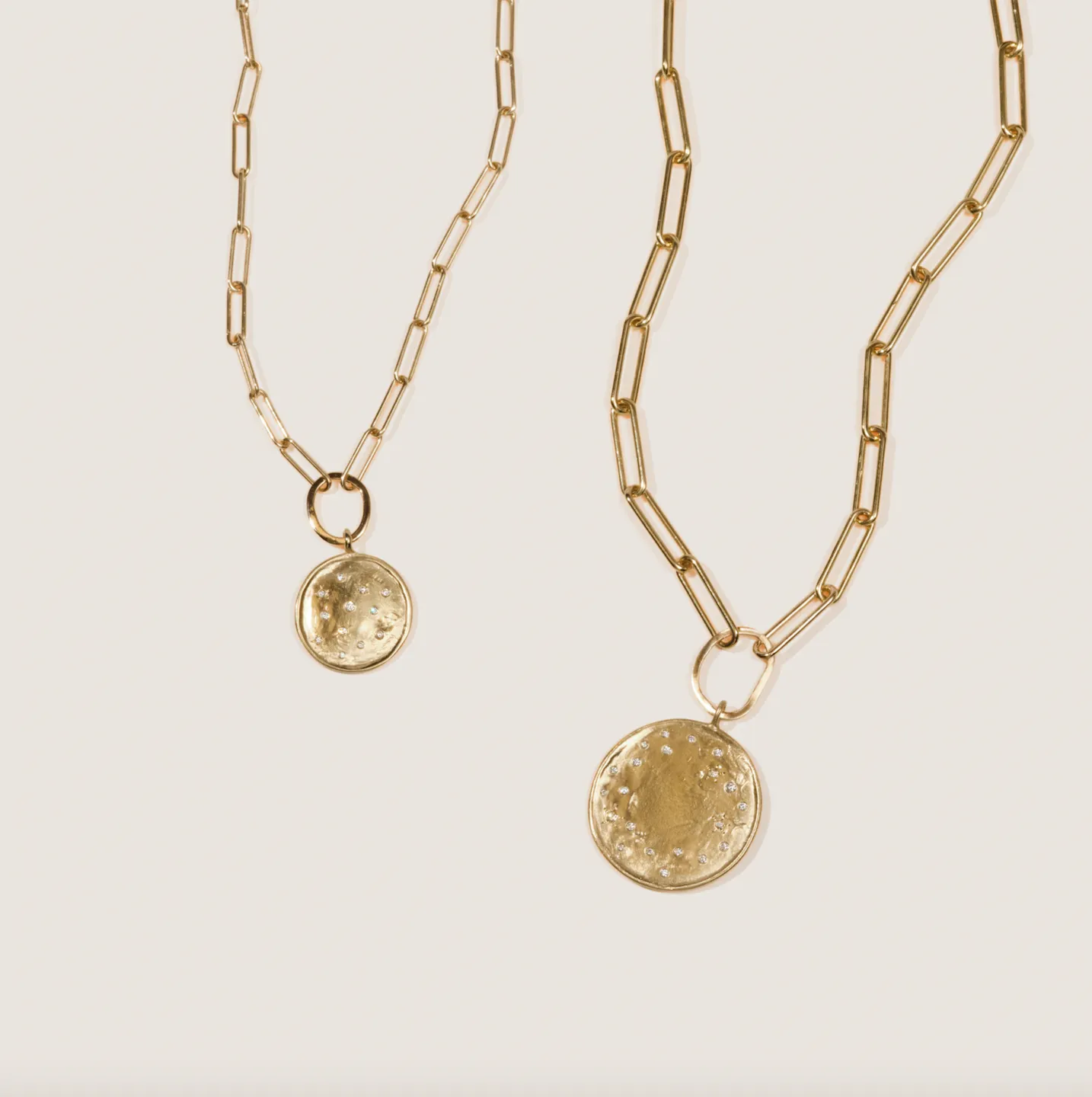 Diamond Medallion Necklace Large