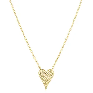 Diamond Pavé Small Heart Necklace 