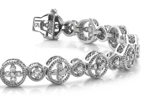 Diamond Sand Dollar Diamond Bracelet with 1.40 ct.(finished) 1.5mm, 2mm