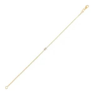Diamond Tiny Baguette Bracelet 14K