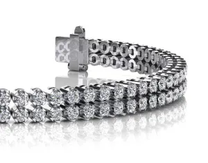 Double Row Diamond Bracelet with 4.16 ct.(finished) 2.0mm