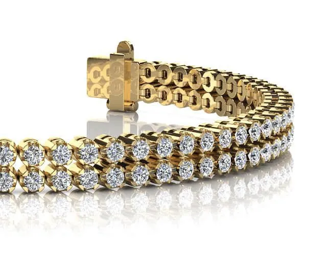 Double Row Diamond Bracelet with 4.16 ct.(finished) 2.0mm