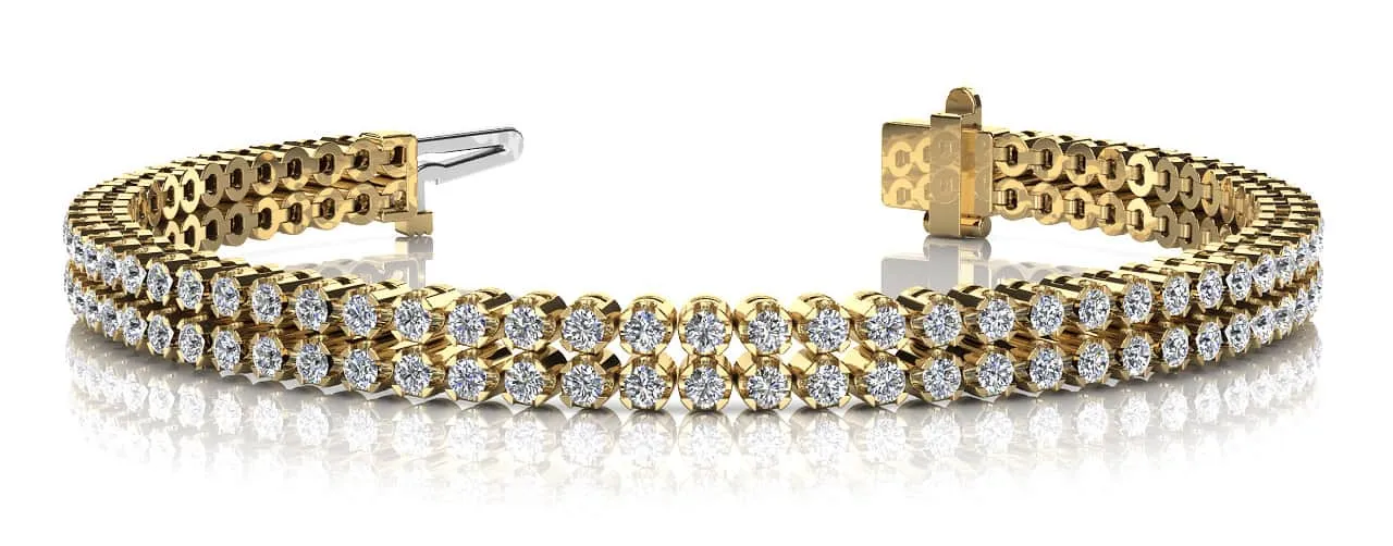 Double Row Diamond Bracelet with 4.16 ct.(finished) 2.0mm