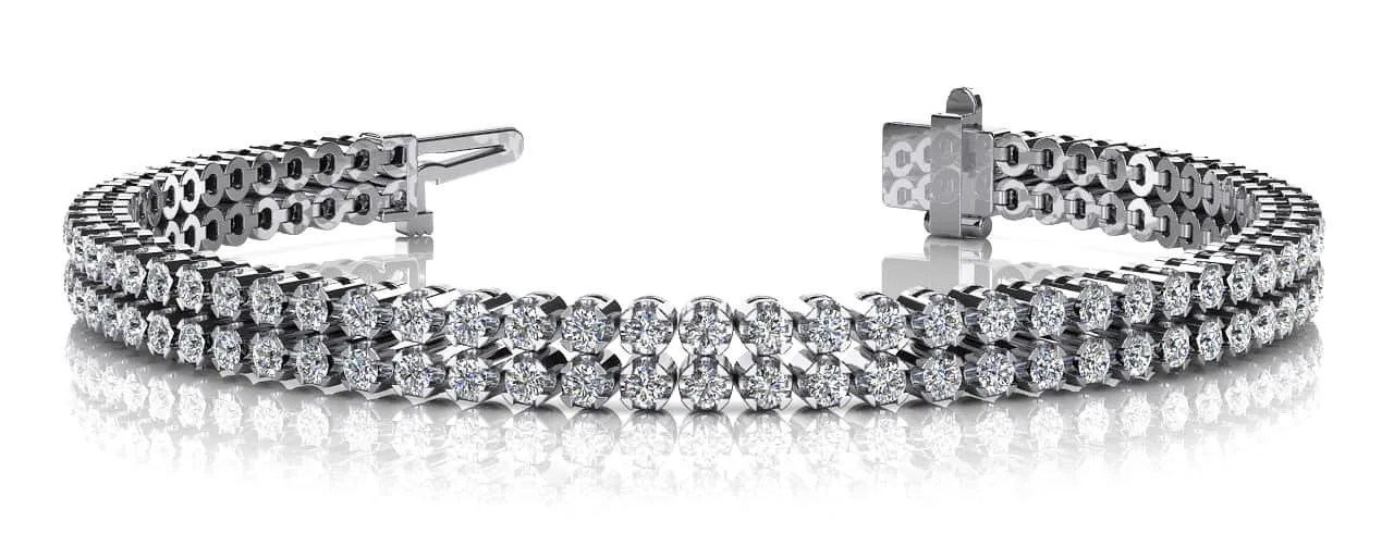 Double Row Diamond Bracelet with 4.16 ct.(finished) 2.0mm