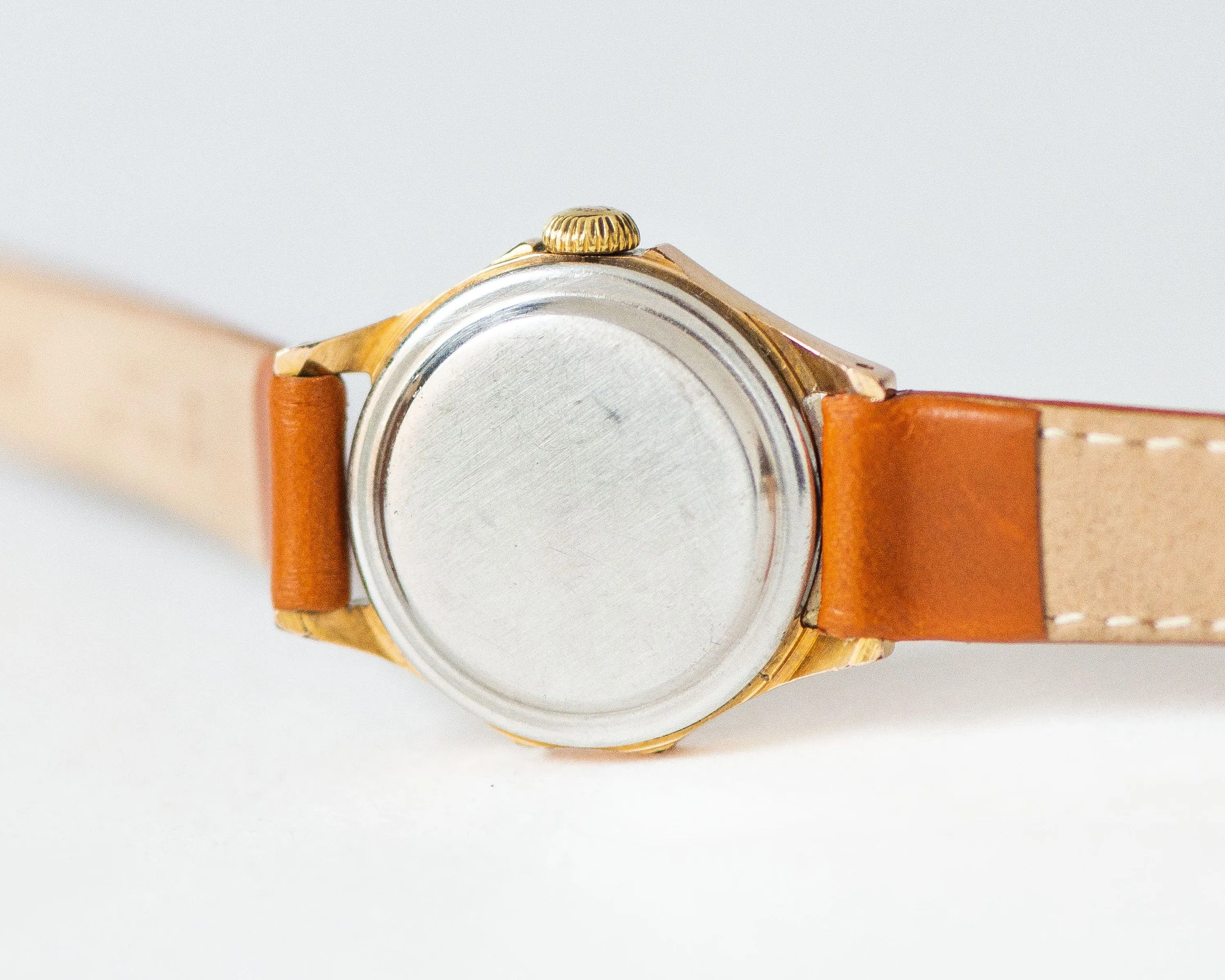 Dress watch for women gold plated Spring, rare design lady watch retro, classic girl watch sunburst dial jewelry, new premium leather strap