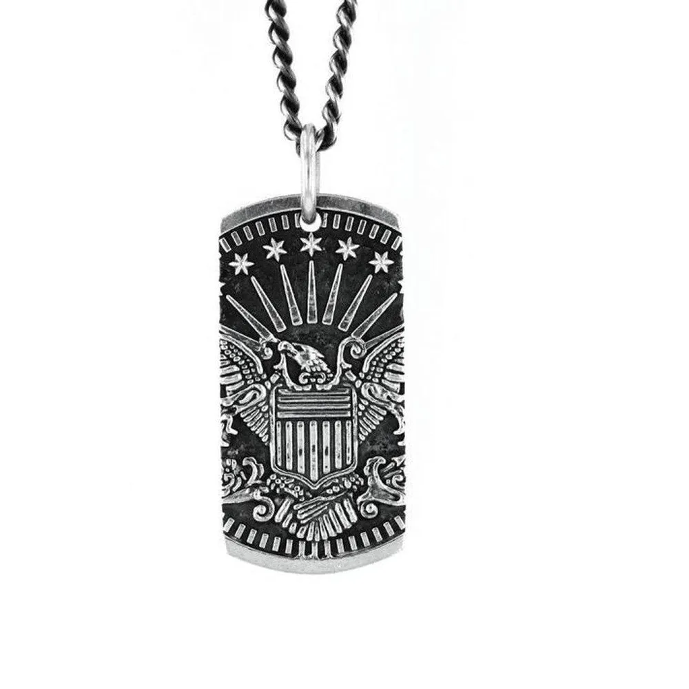 Eagle Dog Tag Pendant