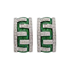 Earrings-Diamond (Enamel)