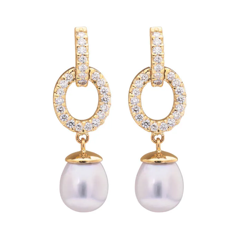 Earrings- South Sea Pearl and Diamond