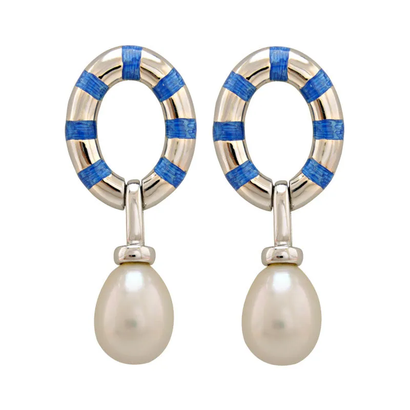 Earrings-South Sea Pearl (Enamel)